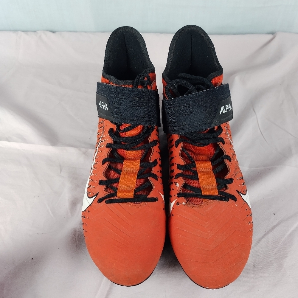 Nike Men's 9.5 Alpha Menace Pro 2 Mid Football Cleats Orange AQ3209-801 - Picture 10 of 13